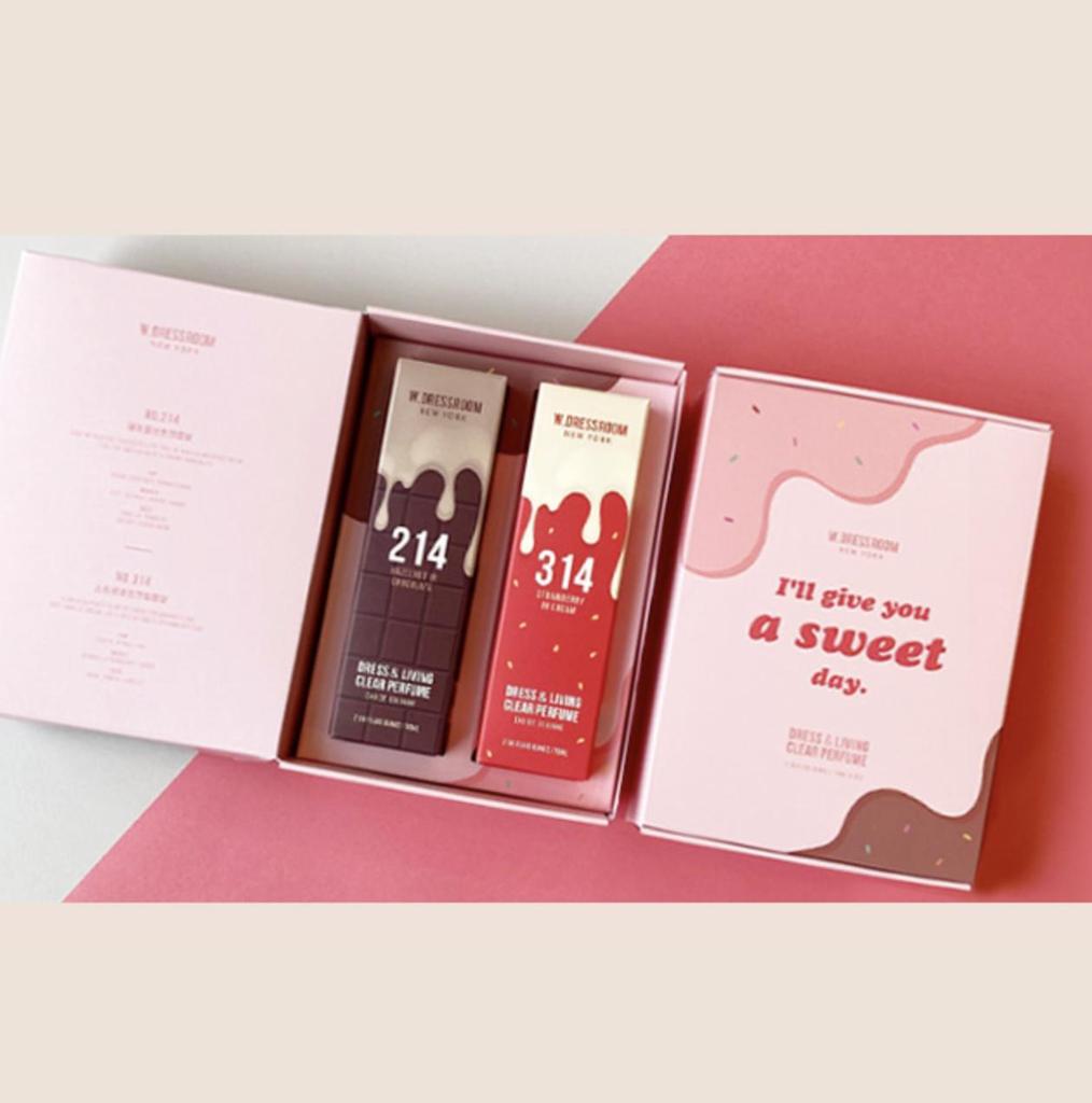 W.DRESSROOM - Dress&Living Clear Perfume GIFT SET (No.214 Hazelnut In Chocolate 70ml + No.314 Strawberry)