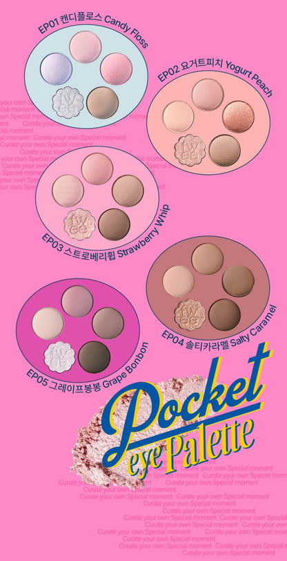 FWEE - Pocket Eye Palette 5 Colors Option EP02 Yogurt Peach