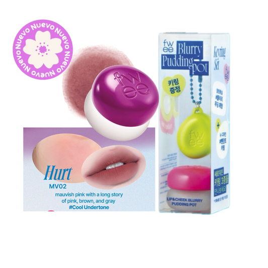 FWEE - Lip&Cheek Blurry Pudding Pot MV02 Hurt 5g + KEYRING