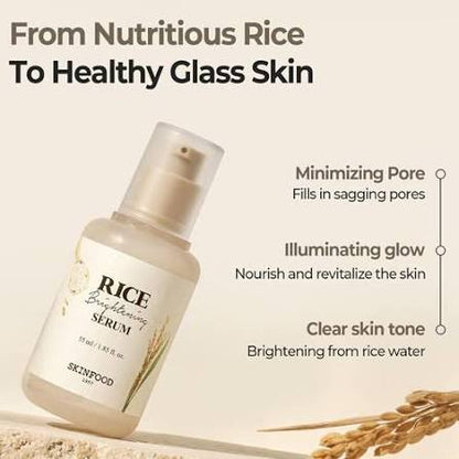 SKINFOOD - Rice Brightening Serum 55ml | Sérum Coreano Iluminador con Arroz