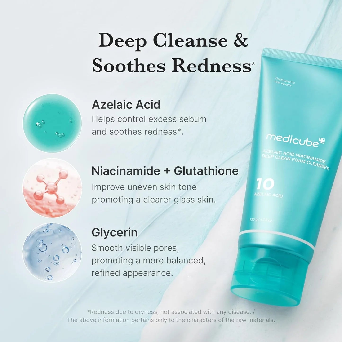 MEDICUBE - Azelaic Acid Capsule Cleansing Foam 120g | Limpiador Coreano para Poros y Sebo