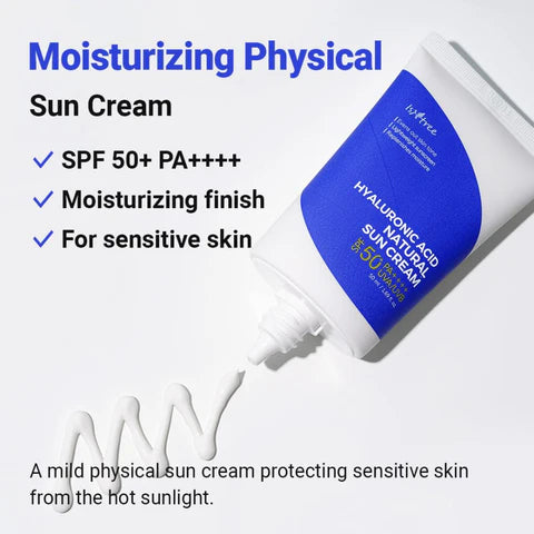 ISNTREE - HYALURONIC ACID NATURAL SUN CREAM SPF50+ PA++++,  50ml