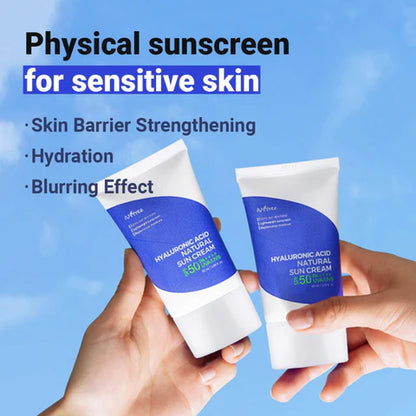 ISNTREE - HYALURONIC ACID NATURAL SUN CREAM SPF50+ PA++++,  50ml