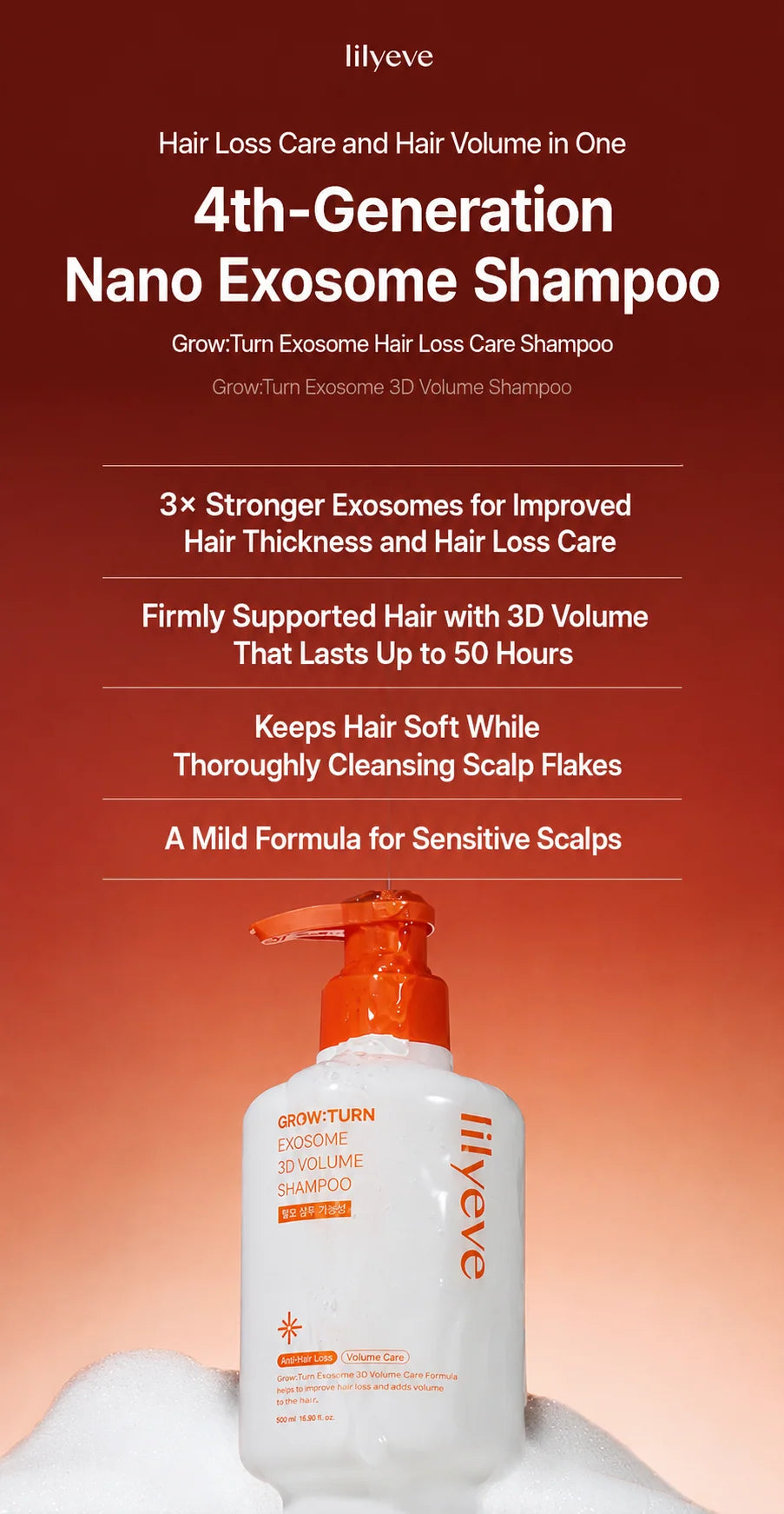 LILYEVE - GROW EXOSOME 3D Volume Shampoo 500ml