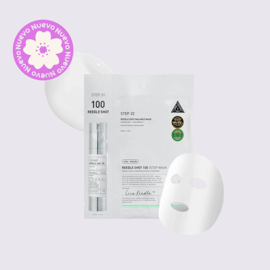 VT COSMETICS - MILD REEDLE SHOT 100 2-STEP MASK, 1 pieza