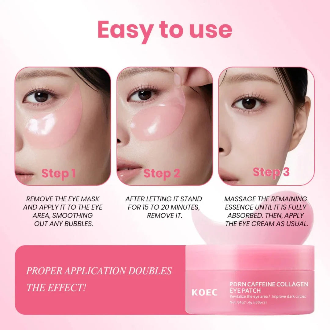MEDICUBE - PDRN Pink Caffeine Collagen Eye Patch 60 Parches