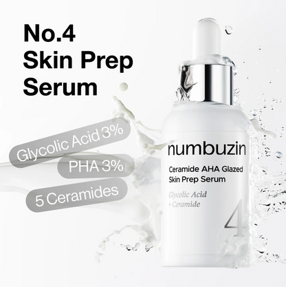 NUMBUZIN - No.4 Ceramide AHA Glazed Skin Prep Serum, 30ml