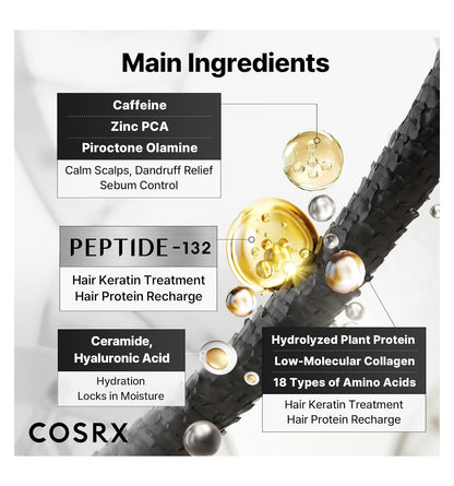 COSRX - PEPTIDE-132 Ultra Perfect Hair Bonding Shampoo 200ml | Shampoo Reparador Coreano