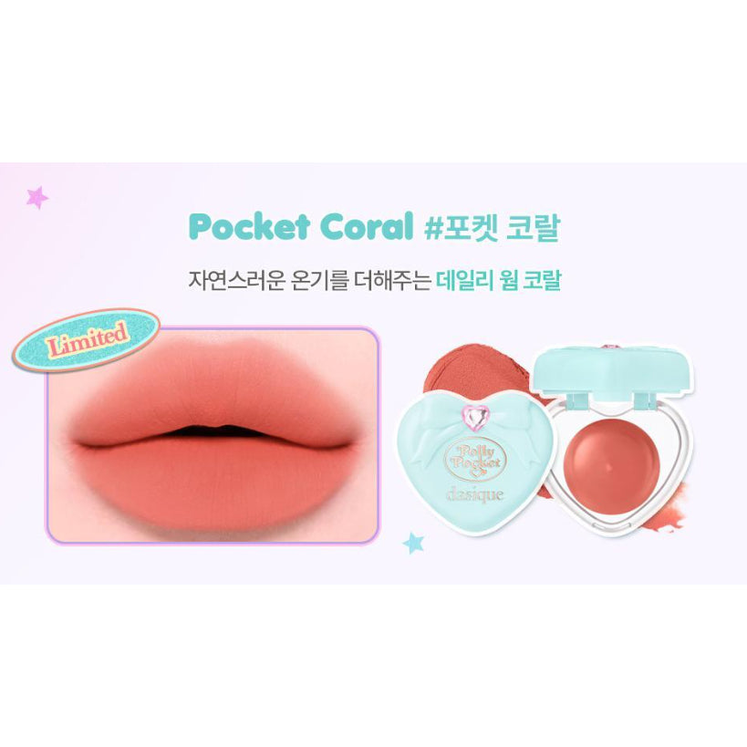 DASIQUE - Polly Pocket Souffle Color Pot Pocket Coral | Tinte para Labios, Mejillas y Ojos Edición Limitada