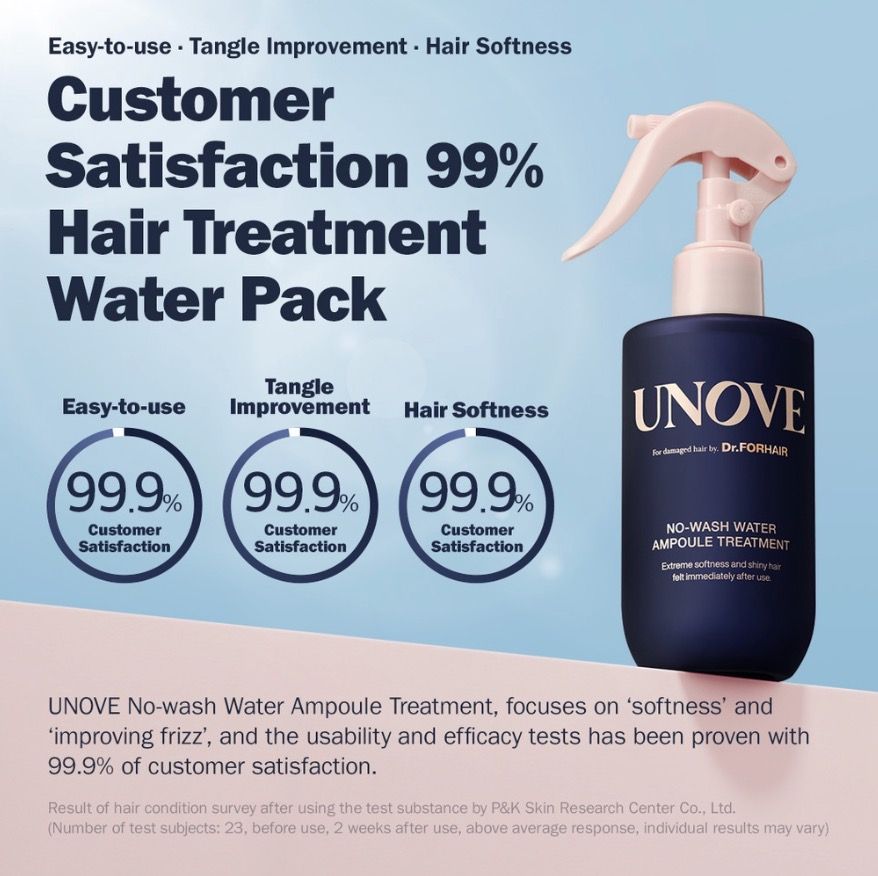 UNOVE - Ampula para el Cabello NO-WASH WATER TREATMENT 200mL
