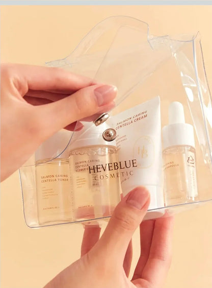 HEVEBLUE - Salmon Caring Centella Special Travel Kit Bag