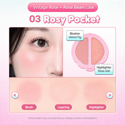 DASIQUE - Polly Pocket Little Blush Palette #03 Lodge Pocket | Paleta de Rubores Edición Limitada