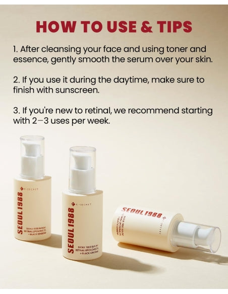 KSECRET - SEOUL 1988 Serum : Retinal Liposome 2% + Black Ginseng
