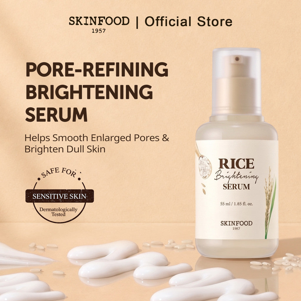 SKINFOOD - Rice Brightening Serum 55ml | Sérum Coreano Iluminador con Arroz