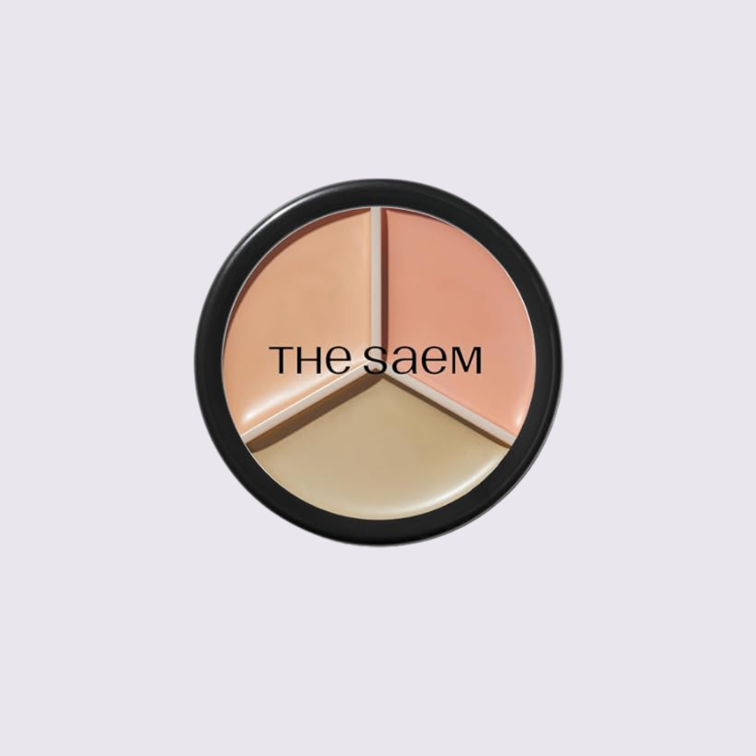 THE SAEM - Cover Perfection Triple Pot Concealer 01 Correct Beige