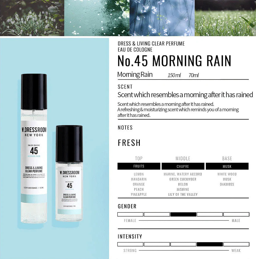 W.DRESSROOM - Dress & Living Clear Perfume No.45 Morning Rain, 70 ml